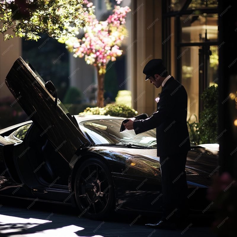 imgi 38 valet sharp uniform opening door highend sports car 1327465 5573