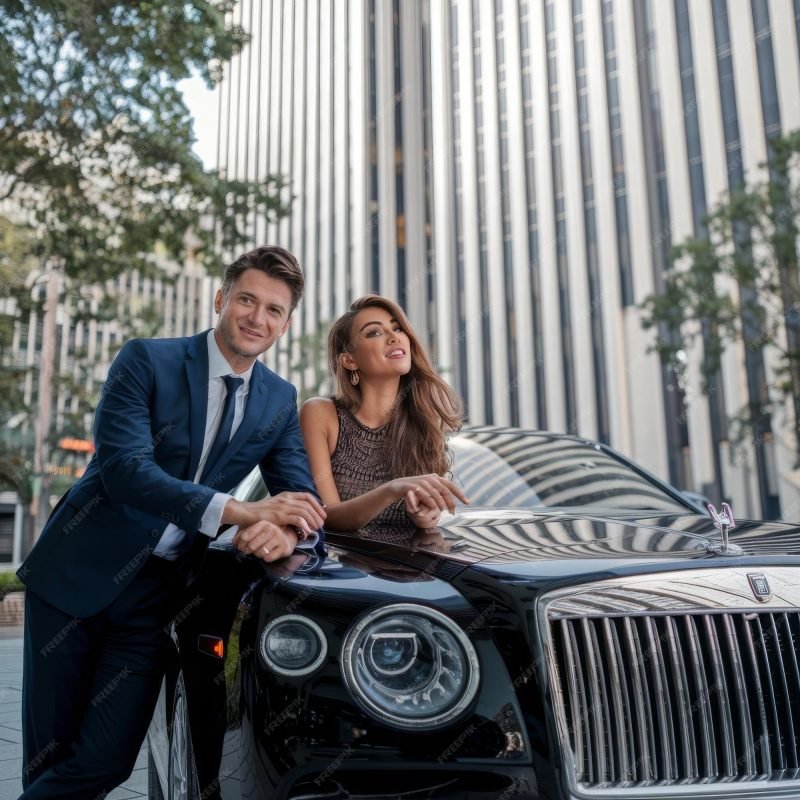 Orlando Airport Transportation & Hotel Services LLC imgi 44 well dressed attractive couple leaning luxury car outdoors agnst skyscraper 926199 4