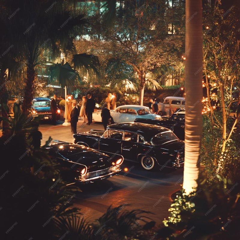 luxury limo transportation services in miami fl imgi 45 busy valet parking area fivestar hotel evening event 1327465 5846