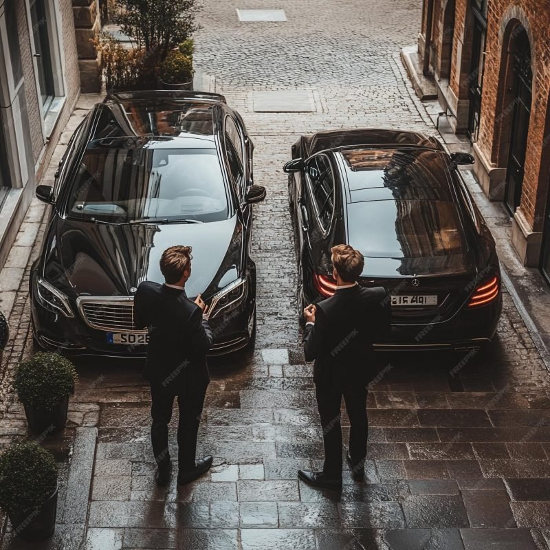 imgi 45 two people stand front black car with license plate number r88 1033957 45665